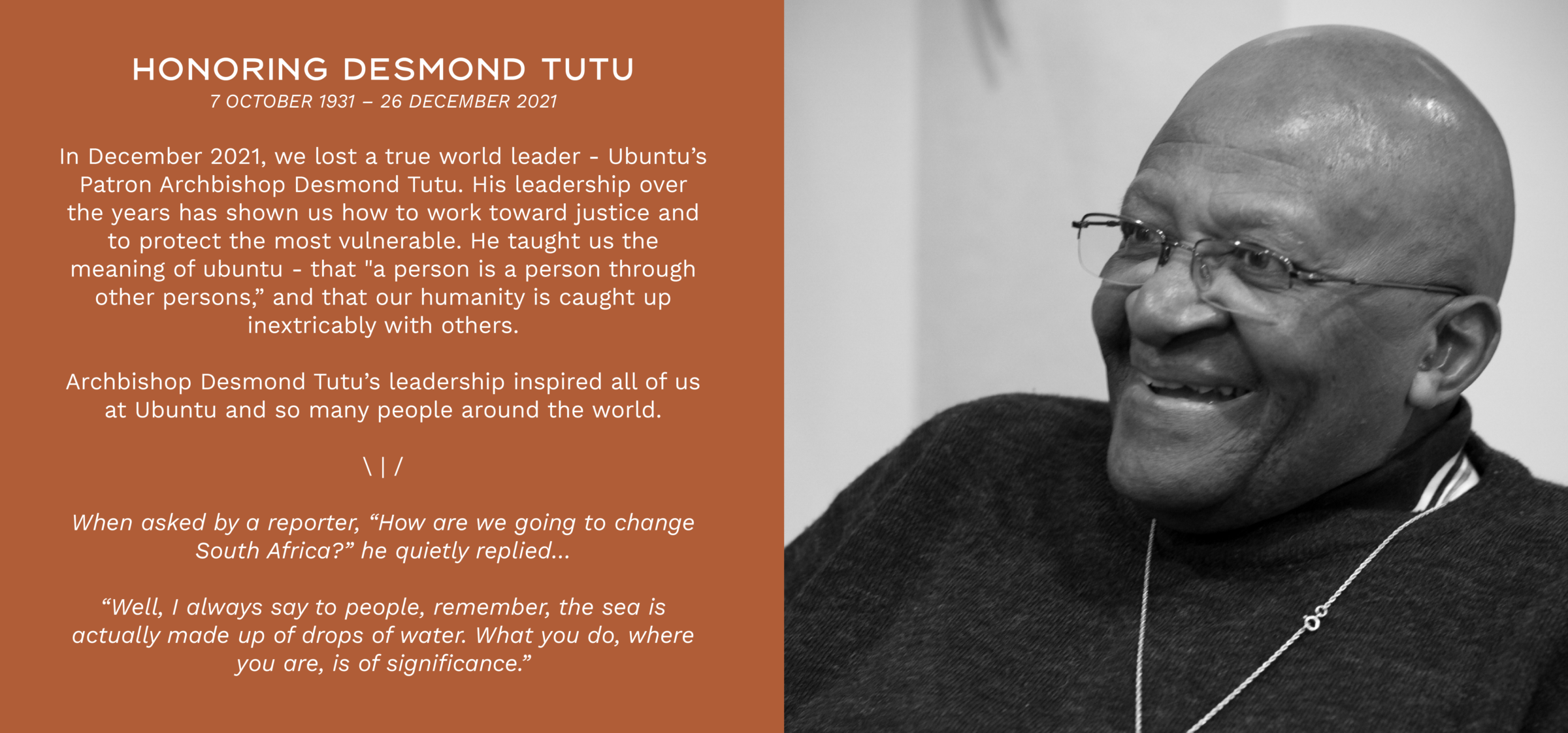 Honoring Tutu